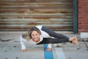 woman doing yoga pose