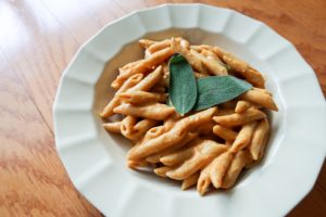 plate of penne pasta
